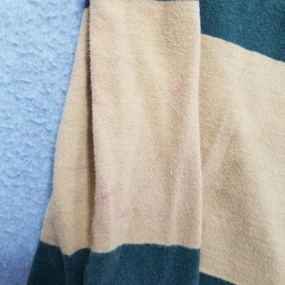 American Eagle Polo Shirt Mens Small Green‎ Short Sleeve Striped Cotton - Picture 11 of 13